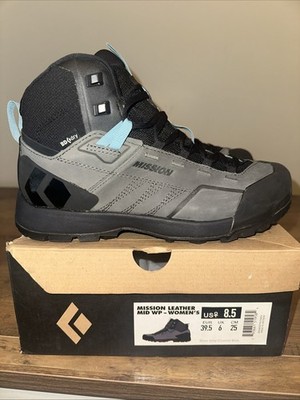 Black Diamond Mission Leather Mid Wp Woman s Size 8.5 New In Box Hiking Boots