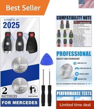 Key Fob Replacement Batteries for Mercedes-Benz 1995-2017 CR2025 chrome