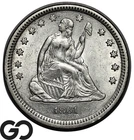 1861 Seated Liberty Quarter, Brilliant Uncirculated++
