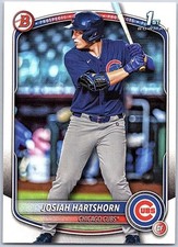 JOSIAH HARTSHORN  CUBS RC 1st card  2025 BOWMAN DRAFT #BD-21