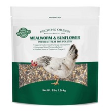 Mealworm and Sunflower Chicken Treats for Poultry 3 lb Bulk Bag