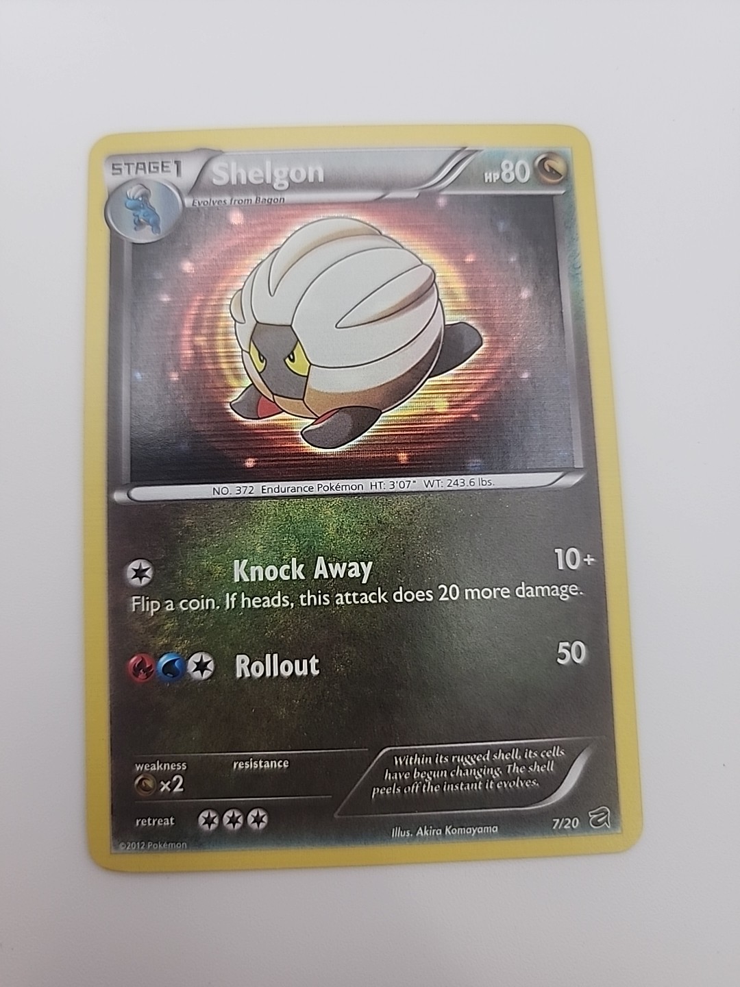Shelgon 7/20 Dragon Vault Holo Rare Pokemon Card NM