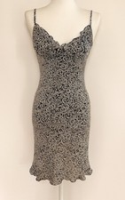 Vtg 90s Y2K Windsor Ruffle Slip Dress Fairy Grunge Size 11