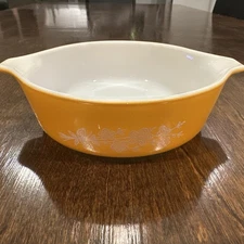 Pyrex Butterfly Gold Bouquet Casserole 471-B Dish 500ml Bowl No Lid Vintage 1972