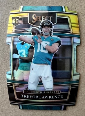 2021 Panini Select Concourse Trevor Lawrence Black & Gold Prizm Die-Cut RC