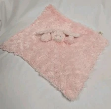 Maison Chic Bunny Rabbit Lovey Satin Bottom Security Blanket 15"