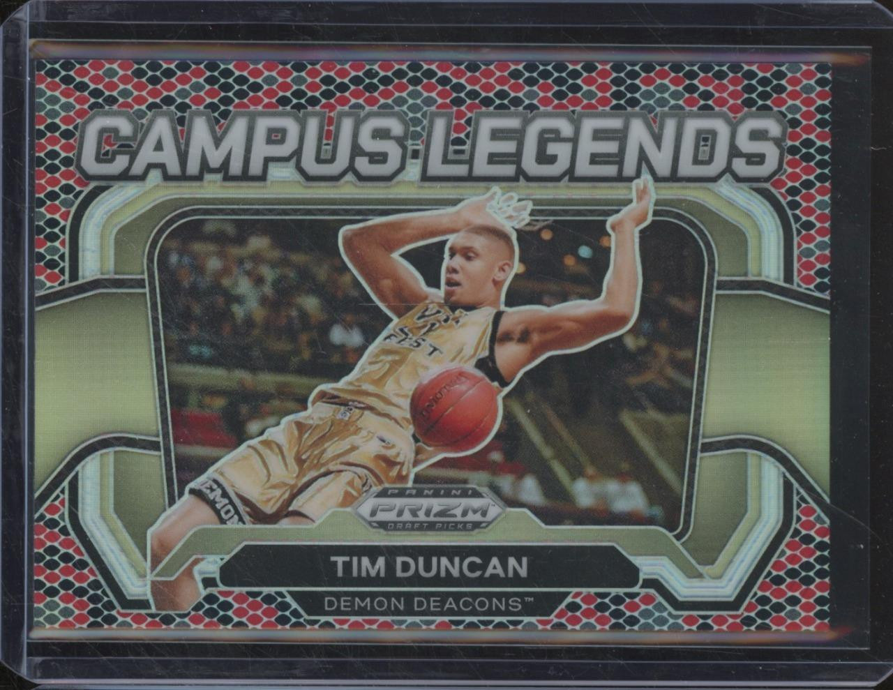 2024-25 Panini Prizm Draft TIM DUNCAN #1 Campus Legends Snakeskin SP FB8