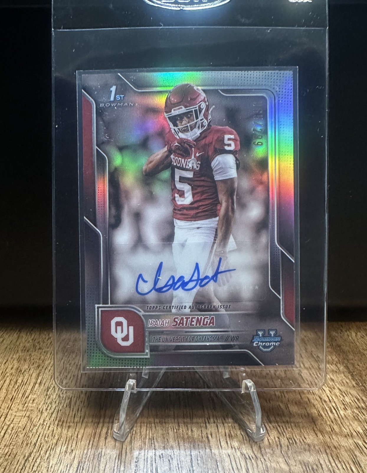 2025 Bowman University Prospect Autographs Isaiah Sategna #BCA-IS Refractor /299