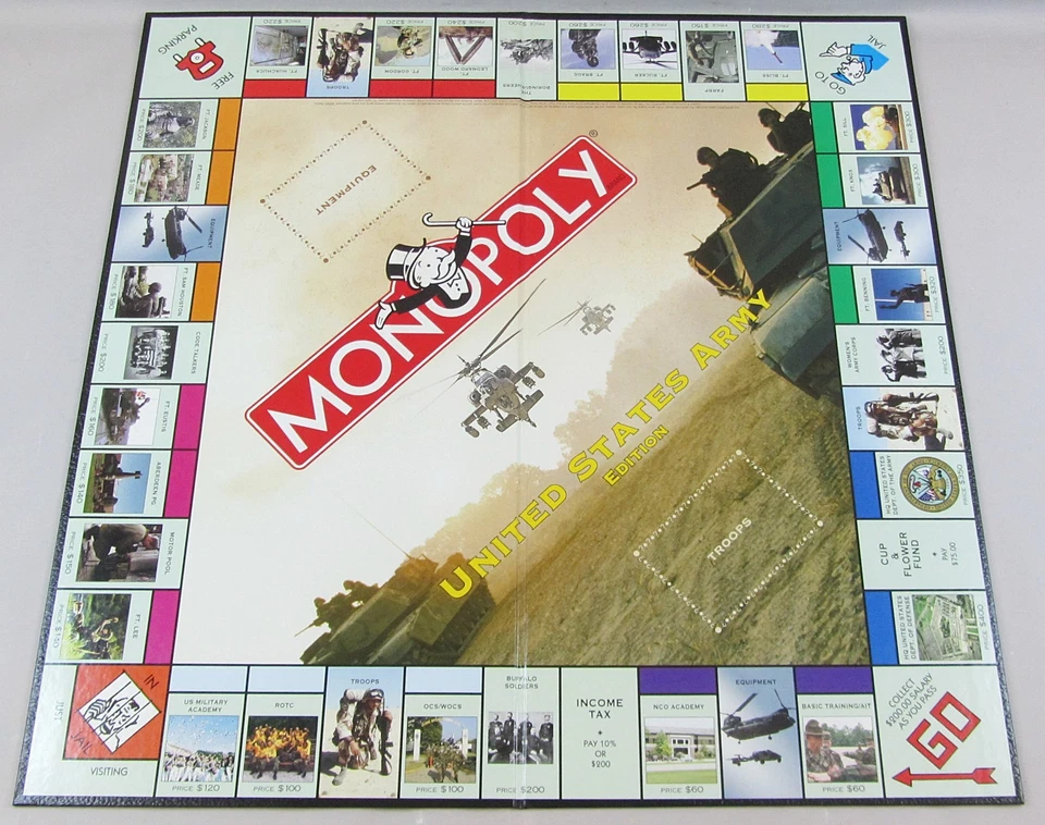 Monopoly United States Army Edition USA Monopoly Hasbro SEALED CONTENTS 2002 - Image 2 of 4