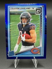 2025 Panini Donruss - Rated Rookie Colston Loveland #204 Optic Blue BEARS