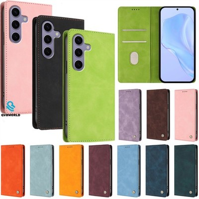 Hülle für Samsung S21 S20 S10 S10E S9 Note 20 9 Skin Feel Wallet Case Handyhülle