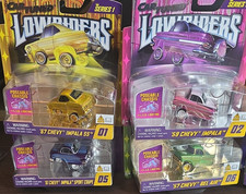 Car Tuned Lowriders Series 1 Diecast Car Lot Poseable Chassis LED Lighting