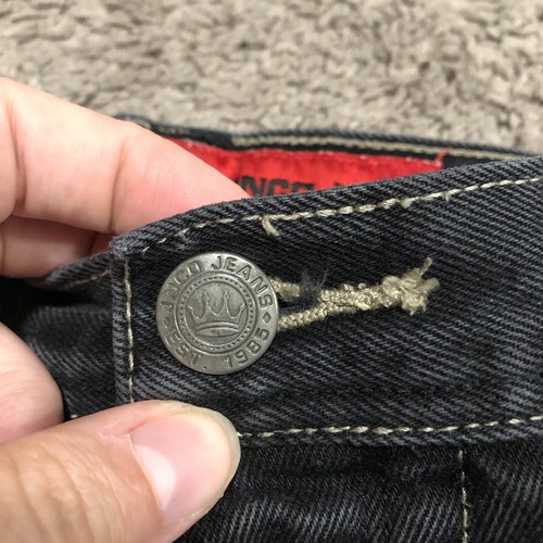 Vintage JNCO Flaming Skull Baggy Jeans Herren Größe 34x30 schwarz Y2K bestickt - Bild 14 von 20