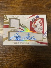 2021 Immaculate Clearly Clutch Materials Auto Jersey Stephen Strasburg /25 Gold