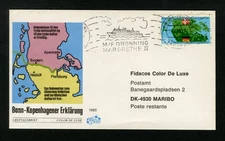 1985 Germany FDC sc 1437 Bonn-Copenhagen Declaration - M/F Dronning Margrethe II
