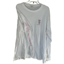 Simply Southern Womens Long Sleeve T Shirt White Graphic Print XX Large Cotton