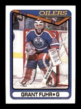 1990 Grant Fuhr 321 Oilers 31 Topps Hockey Sports Trading Card TC