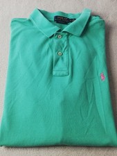 Polo Ralph Lauren XLarge Mens Turquoise Short Sleeve Polo Cotton.