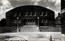 High School Auditorium ~ Missouri Valley Iowa IA ~ real photo postcard RPPC