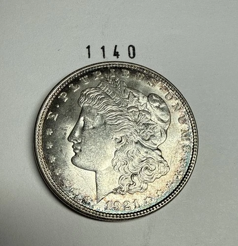 1921 D Morgan Silver Dollar US $1 90% Silver Coin Uncirculated