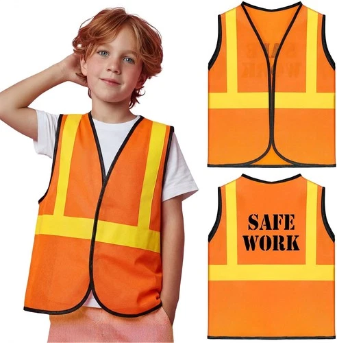 Construction Vests for Halloween Birthday Party Reflective Construction Vest - product listing photo