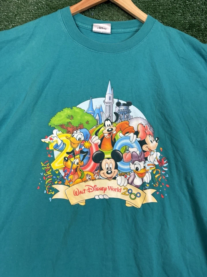 Camiseta De Colección Walt Disney World Talla XXL Epcot 2000 Azul Manga Corta Y2K Foto 2 de 4