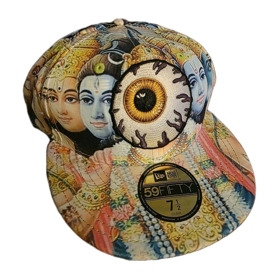 RARO SOMBRERO MISHKA DE LA VIEJA ESCUELA MNWKA NEW ERA SOMBRERO AJUSTADO TALLA 7.5 59FIFTY TAPA DE PATINADOR Foto 4 de 4