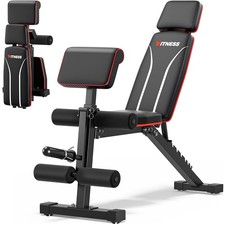 Adjustable Weight Bench Workout Bench with Leg Extension and Preacher Curl Pad