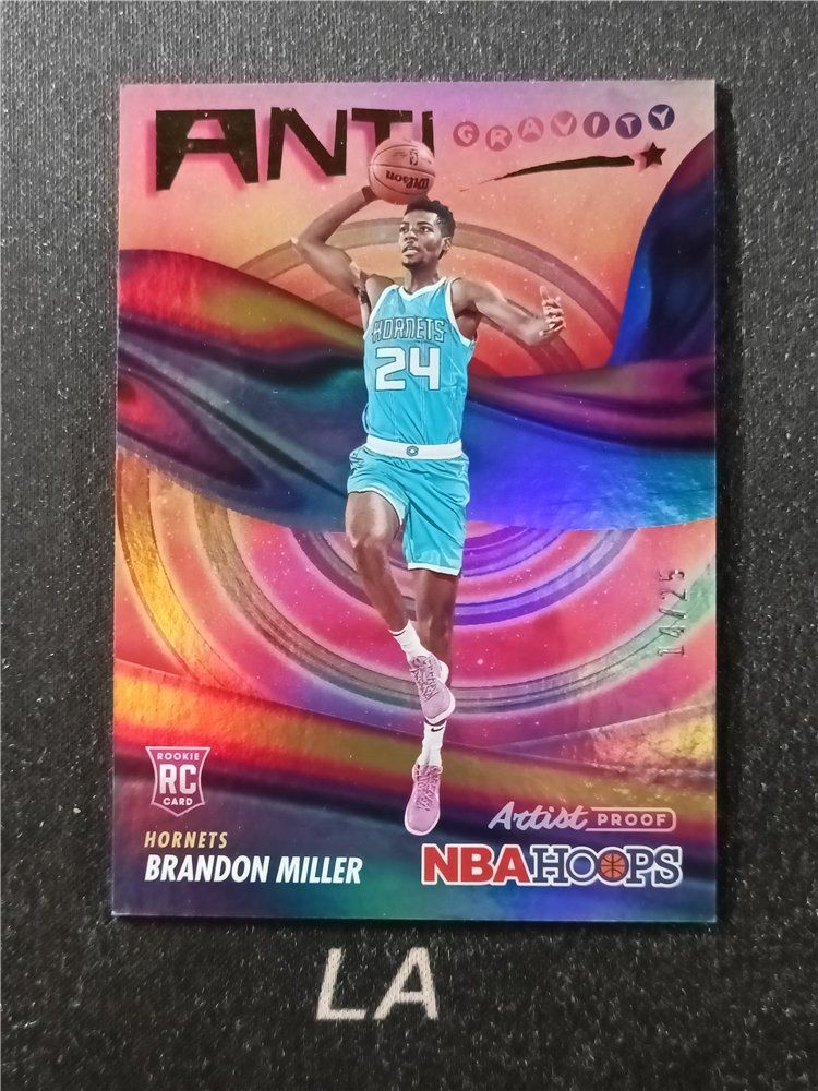 2023-24 Panini NBA Hoops Brandon Miller Anti Gravity Artist Proof Rookie RC /25