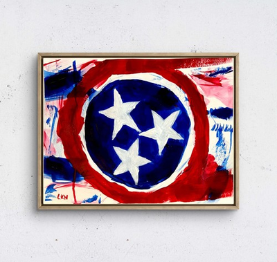 #ad Laeknapes 14x11 Original Abstract Paper Home Painting Artwork Tennessee Tristar $99.99