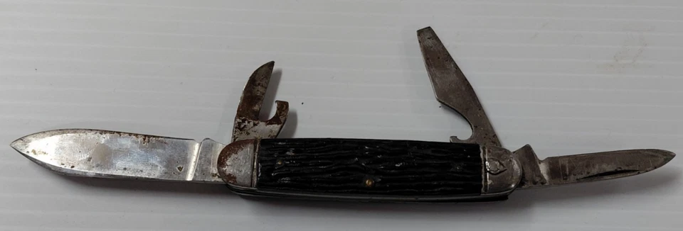 Vintage Boker USA 4 Blade Camping Knife - Image 2 of 4