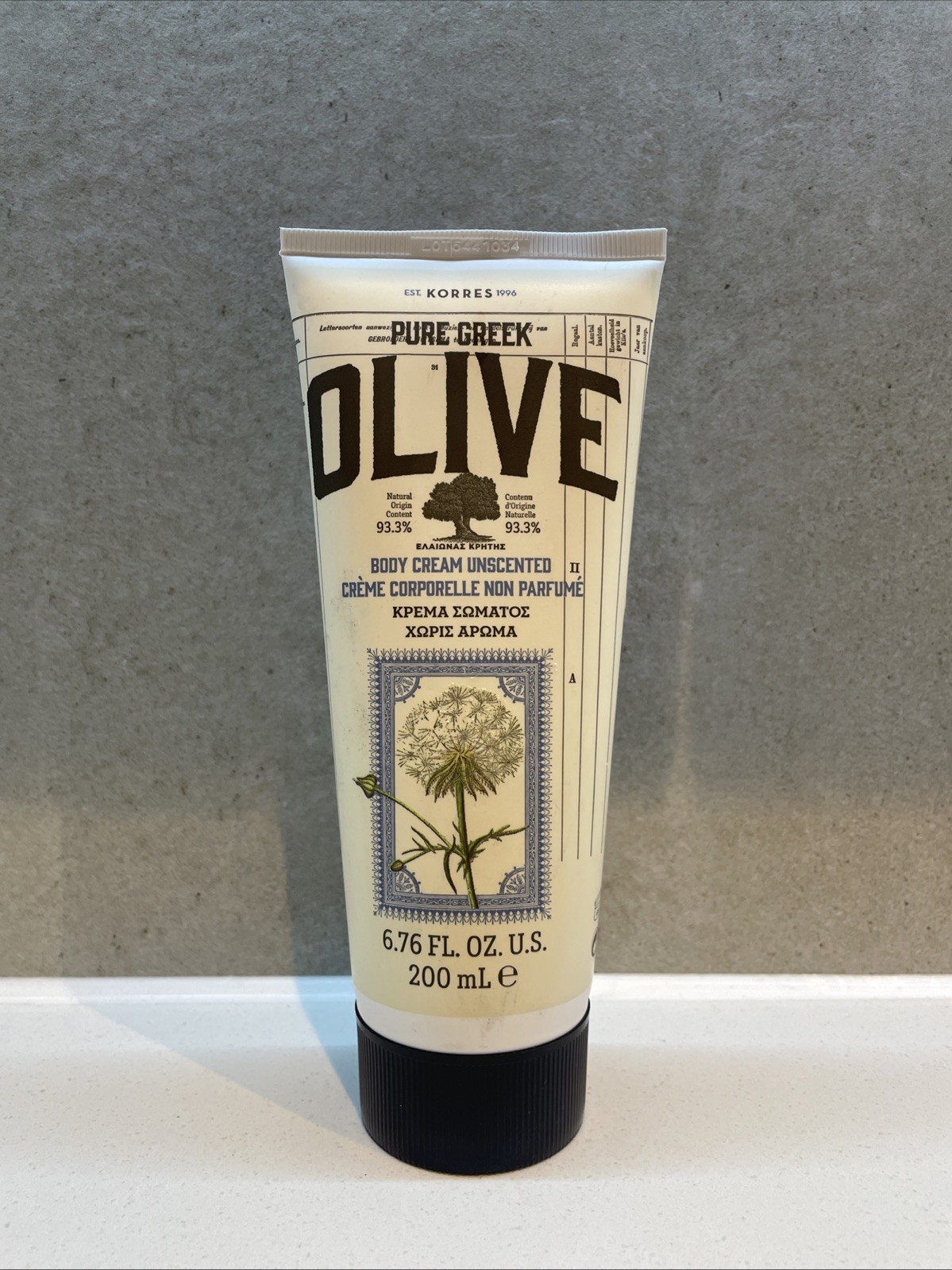 Korres Pure Greek Olive Body Cream Unscented 200ml