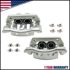 Set 2 Rear Brake Calipers W Brackets For 2008-2012 Ford F-250 F-350 Super Duty