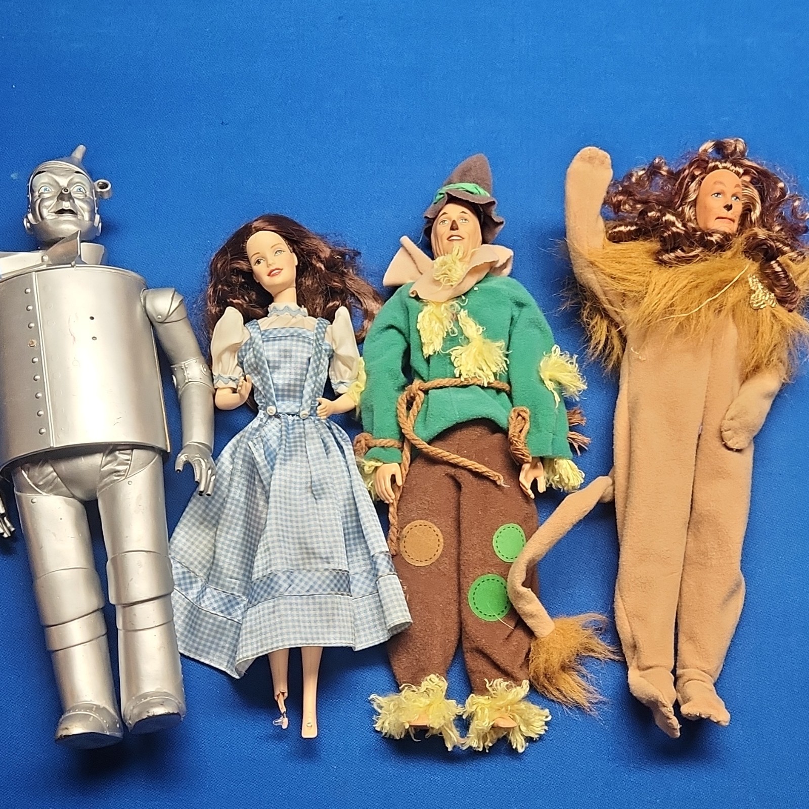 The Wizard of Oz Dolls Dorothy Tin Man Scarecrow Lion 4-Piece Lot