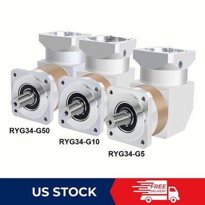 Ratio 5 10 50:1 Right Angle Planetary Gearbox 10/15arc-min Nema 34 Stepper Motor