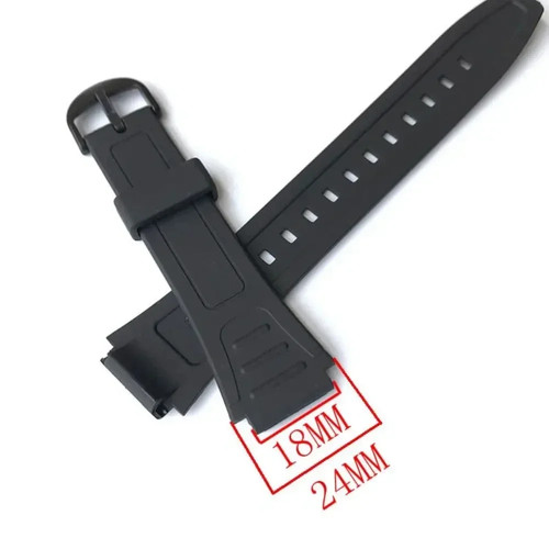 18mm Rubber Watch Band Strap For Casio W-800H W-217H AQ-S800W Bracelet + Tools - Picture 6 of 6