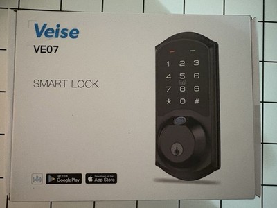 Veise VE07 Fingerprint Smart Lock Keyless Entry Deadbolt Front Door Matte Black