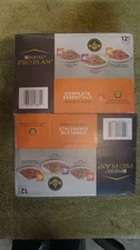 24 Cans Purina Pro Plan Gravy High Protein Wet Cat Food Variety Pack Essentials