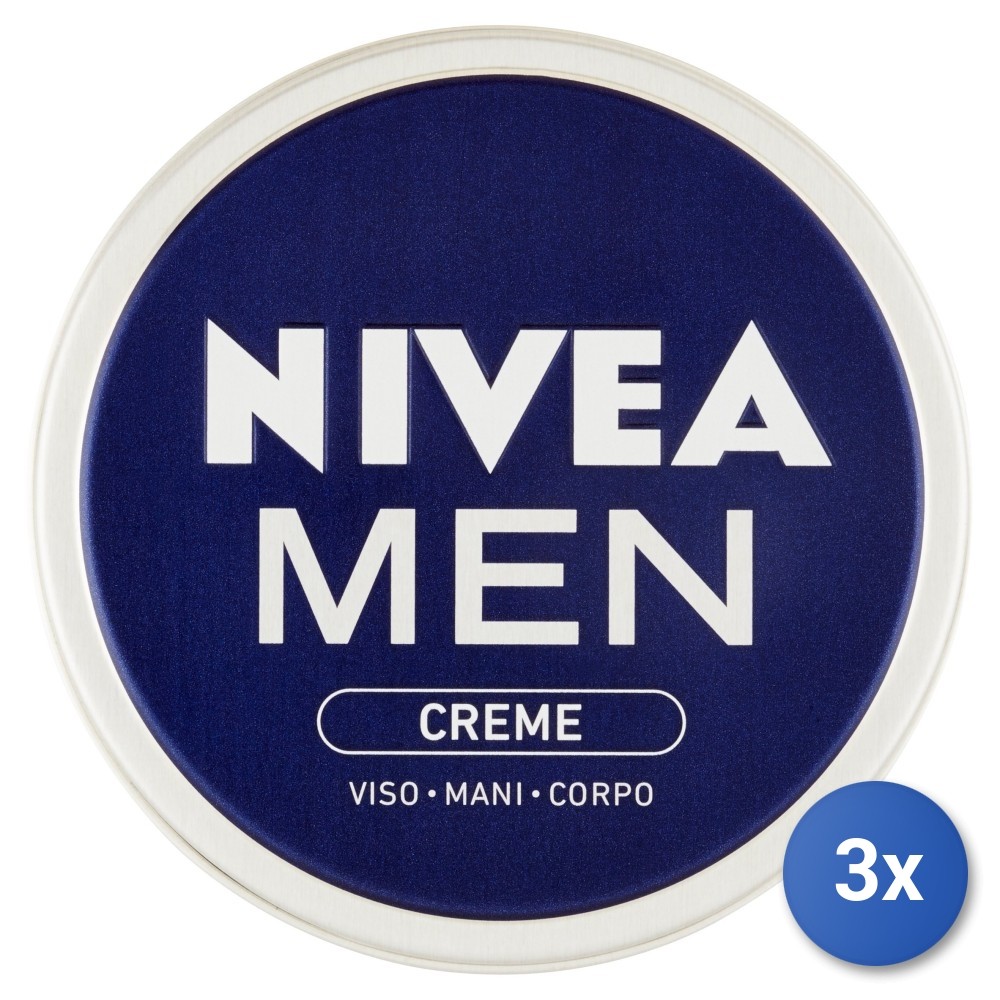 3x Nivea Crema Manos 75 Ml.in Florero De Hombres 83922 Hecho en Italia