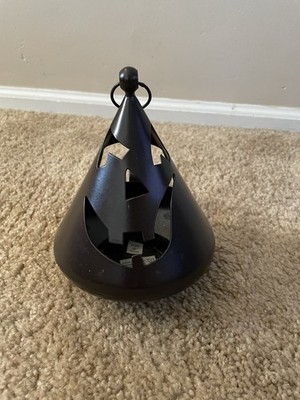 Halloween Copper Metal Jack-O-Lantern Pumpkin Rustic Tea Light Holder