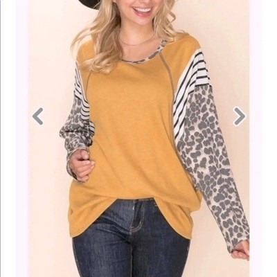 NWT lovely J boutique leopard animal print dolman Sleeve Top boho western 2X