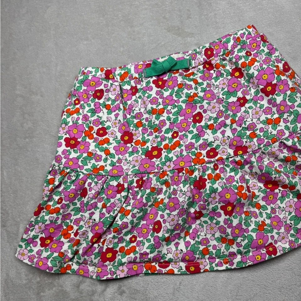 Mini Falda Falda Falda Falda Mini Boden Floral Blanca Roja Verde 100% Algodón Talla 8-9 Años Foto 2 de 4