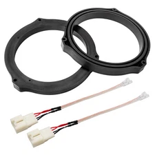 NuIth 6.5 Inch Front Rear Door Speaker Spacer W/Speaker Wiring Harness for 20...