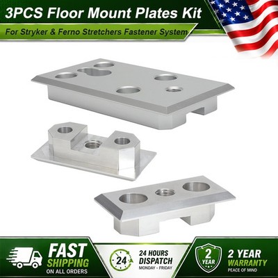 US Floor Mount Plate for Stryker Ferno Ambulance Stretcher Fastening System 3pcs