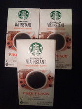 Starbucks Via Instant Pike Place Roast Coffee lot 6 12 per   72 servings