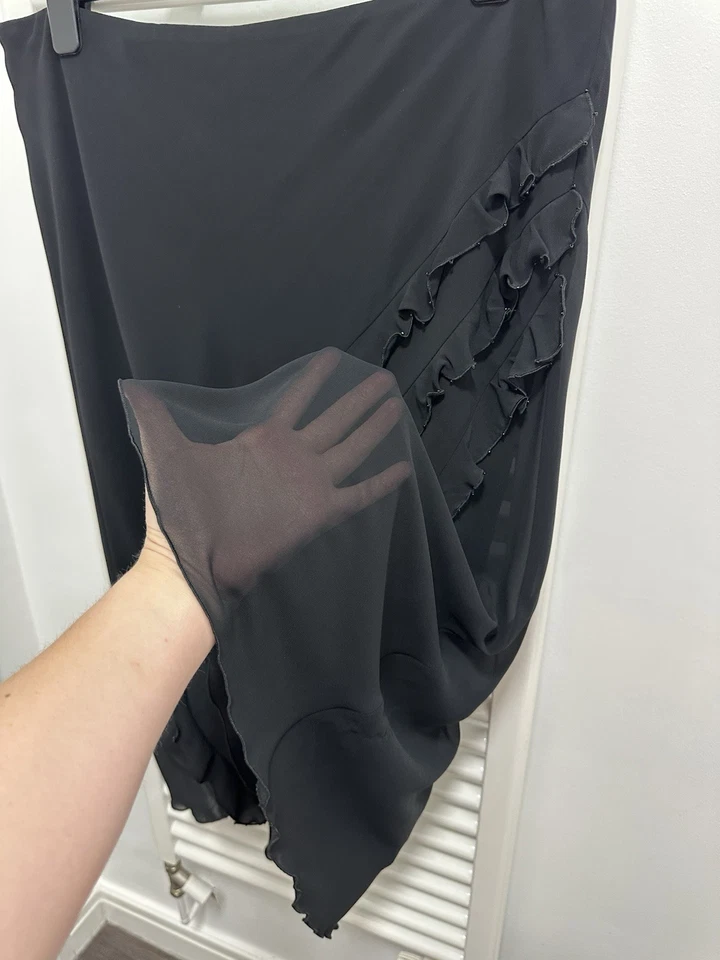 Etam Y2K Sheer Ruffle Skirt Size 18 Millennium - Image 3 of 4