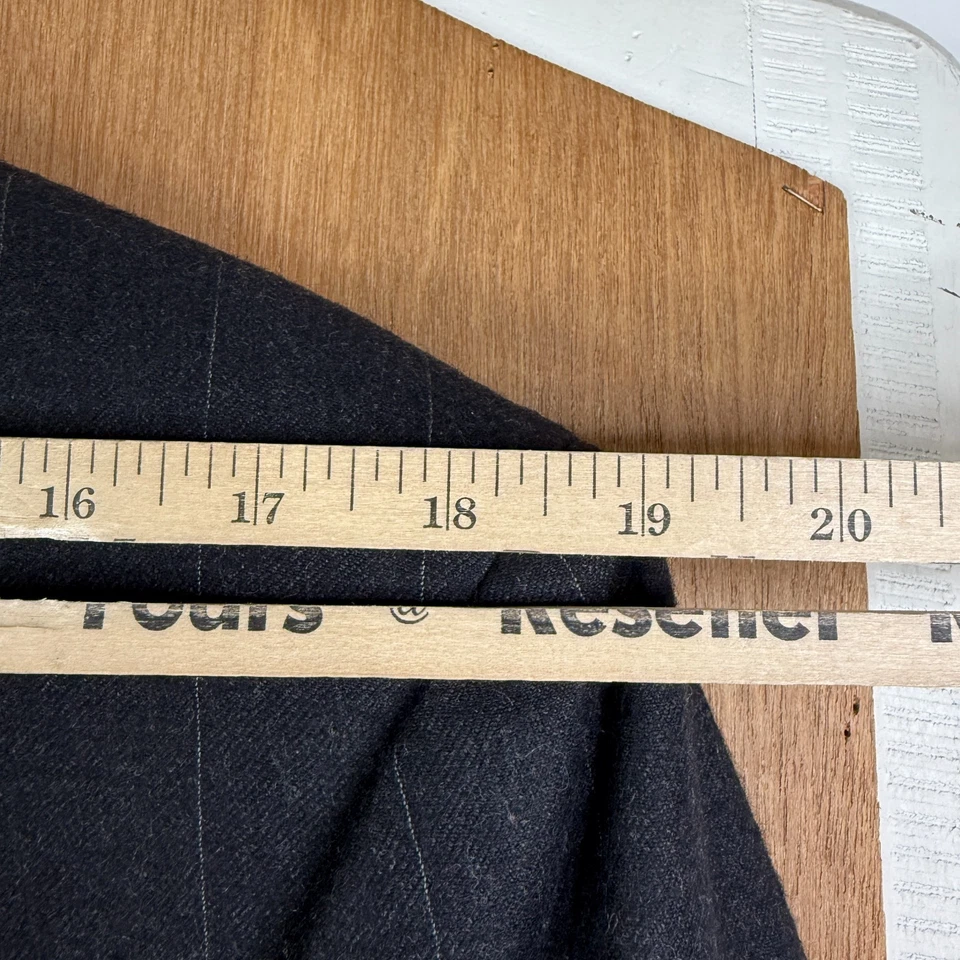 Винтажный Aquascutum костюм мужской 40R серый в тонкую полоску 2 пуговицы фланели шерсти брюки 34 x 29 - Изображение 4 из 4