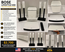 Bose Lifestyle 650 5.1 Home Theater System White Speakers Sub Console Remote