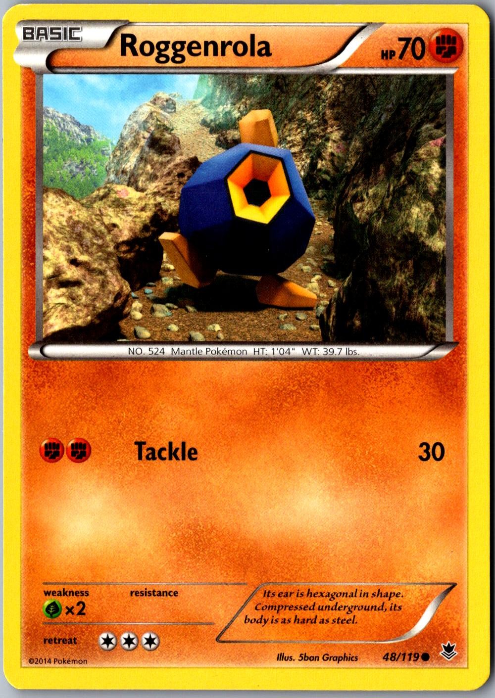 Roggenrola 48/119 Common XY Phantom Forces LP Pokemon Card