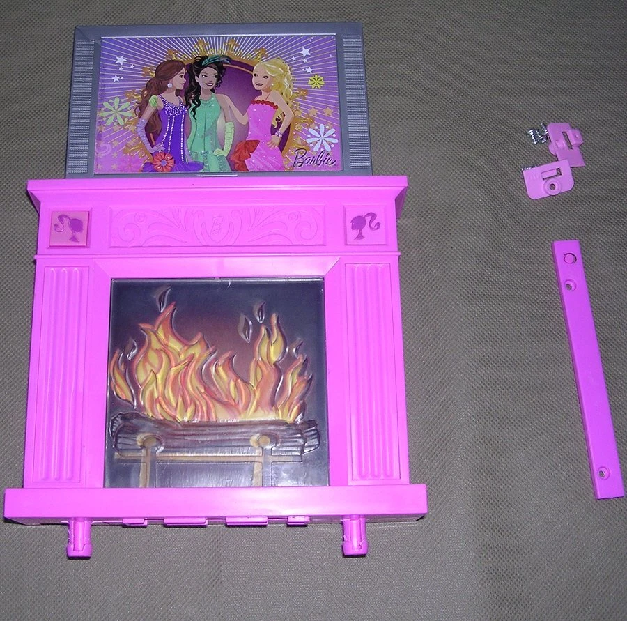 Mattel FIREPLACE TV REPLACEMENT PART Barbie 3 Story Dream